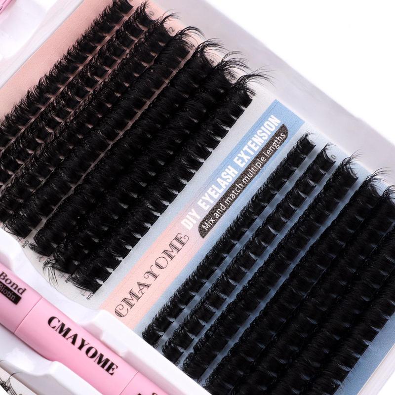 Natural Look Eyelash Extensions Kit, 642 Clusters Mixed Style & Length Individual Lashes with Tools, Professional Eye Makeup Accessories for Women, Christmas, Christmas Gift