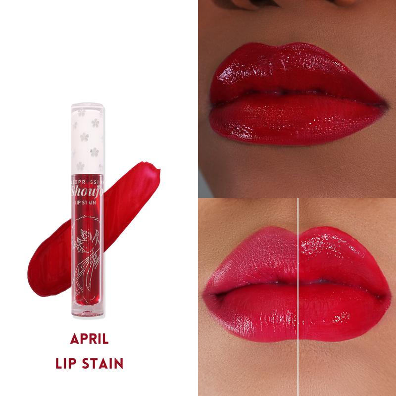 Anime Shoujo Lip Stain, Lip and Cheek ink Long-lasting, Lightweight strawberry scented lip tint