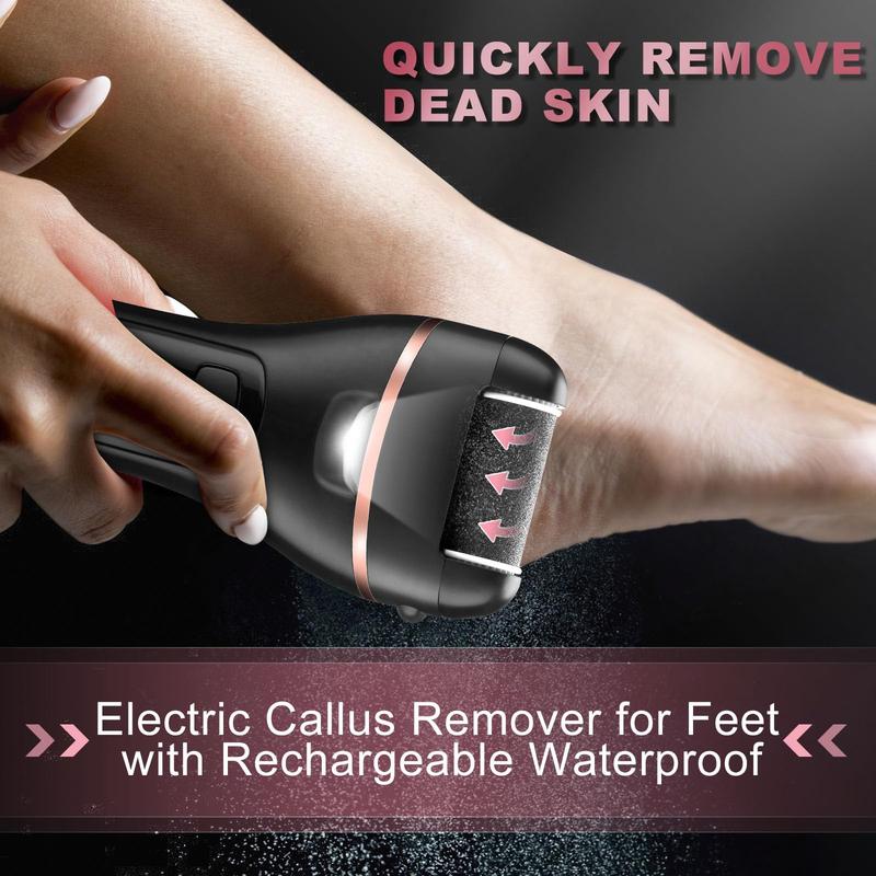 17 in 1 Pedicure Kit, Professional Pedicure Tools Foot Rasp Foot Dead Skin Remover for Home & Salon Care, HUONUL Electric Callus Remover for Feet with Rechargeable Waterproof, Gift For Mom, Dad, Family