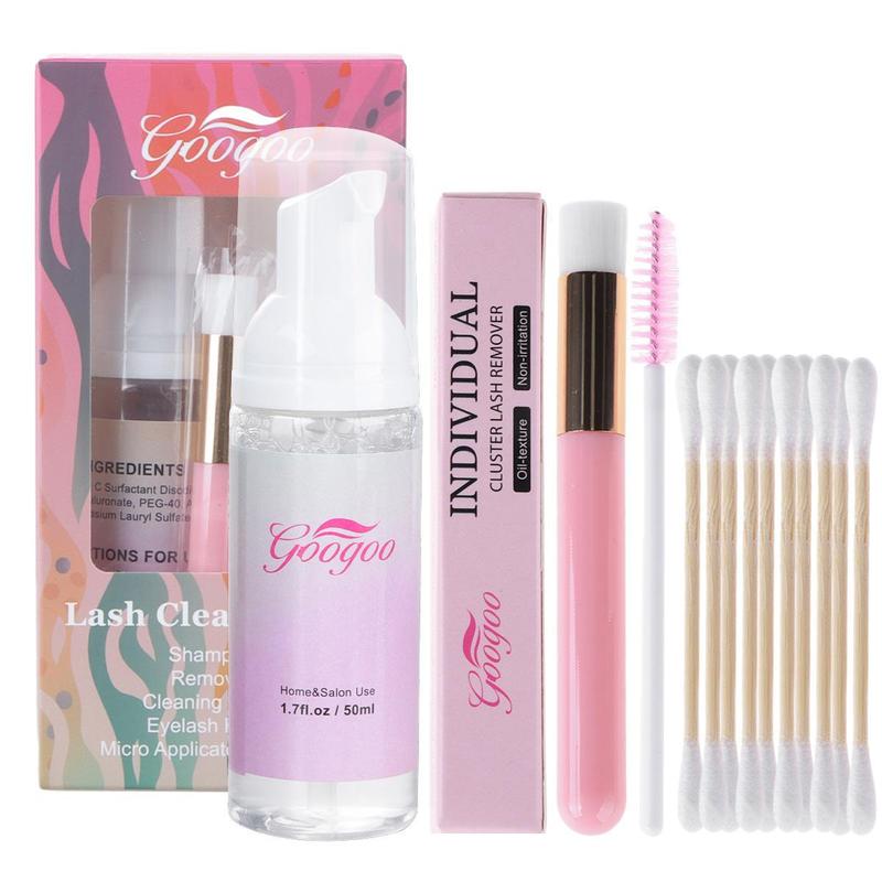 GOOGOO DIY Lash Aftercare Kit, Shampoo, Lash Cluster Remover to Clean Eyelashes