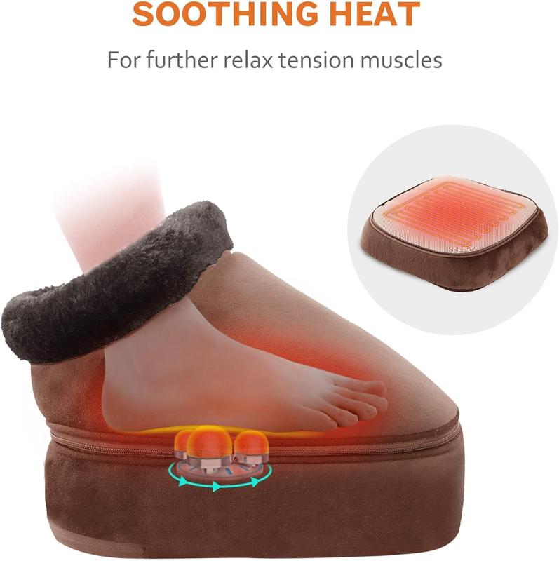 Shiatsu Foot Massager with Heat,Heated Feet Massager and Back Massager,Foot Warmer,Gifts for Men,Women,Feet Warmers Massager for Back Leg Foot,Washable Cover