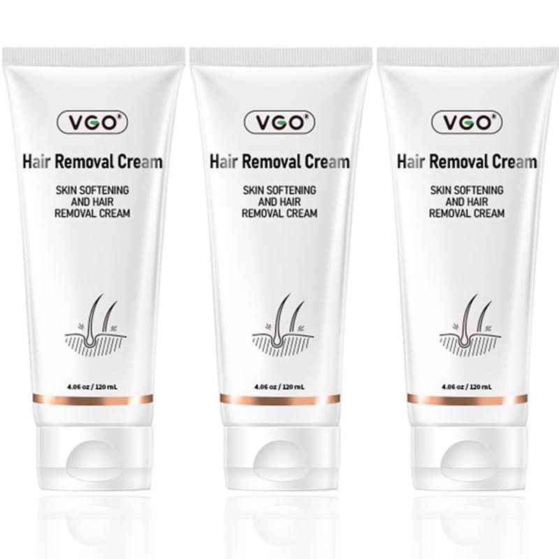 VGO Hair Removal Lotion Cream, 120ml   4.0oz Body Care Unisex-A2 Wax Gentle Jojoba Moisturizer Wipe Comfort Cosmetic