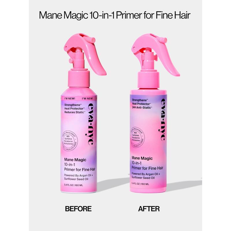 Eva NYC Mane Magic 10-in-1 Primer for Fine Hair, Heat Protectant Spray, 5.4 fl oz