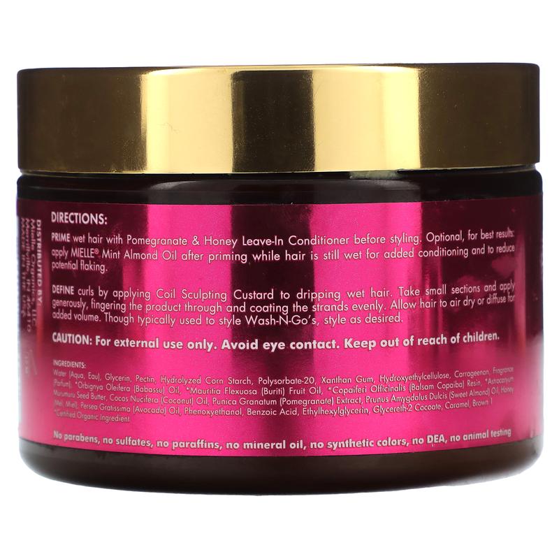 Mielle Coil Sculpting Custard, Pomegranate & Honey, 12 oz (340 g)