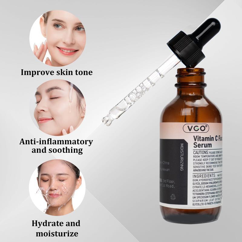 VGO-Vitamin C Serum, Moisturizer, and Facial Cleanser Set Cleansing Moisturizing Suitable for sensitive skin-Live Skincare Radiance-A Comfort Skin Repair