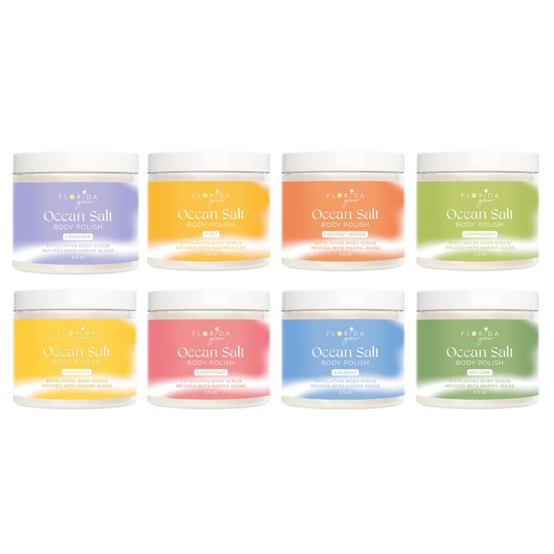 Florida Glow Ocean Salt Body Scrub Pineapple 3.3oz Gentle Smooth