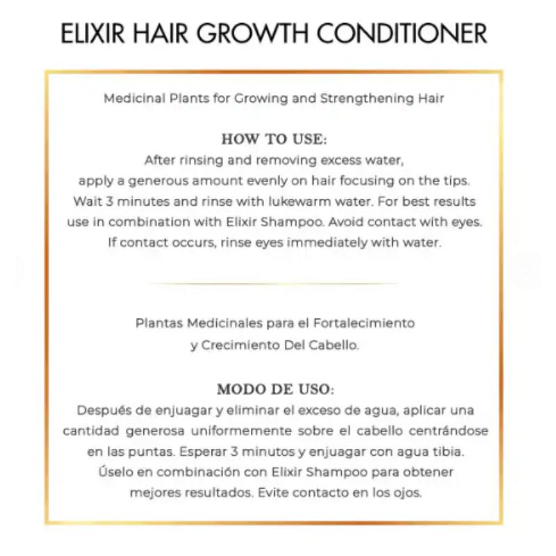 Coco March Elixir Shampoo Conditioner Hair Growth Bundle, Plant-Based Chemical Free Grow and Glow Haircare Kit, 16.9 fl oz Cleansing Flower