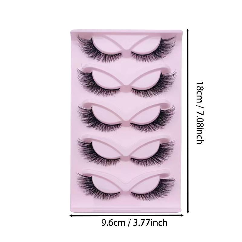 Wispy Faux Cluster Lashes, Natural Curling Eye Makeup Strip Lashes for Lash Extensions, Volumized Fake Lashes for Women & Girls Eye Makeup Enhancement