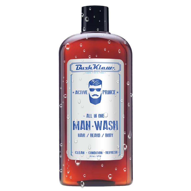 BushKlawz Man Wash All in One 3 in 1 Conditioning Hair Beard Body Wash Conditioner For All Hair and Skin Types in 4 Unique Scents Ball Wash Sensitive Area Wash Aloe Argan Blend Body Care Fragrance PH Balanced Scented Cologne Jasmine Lavender Cleanser