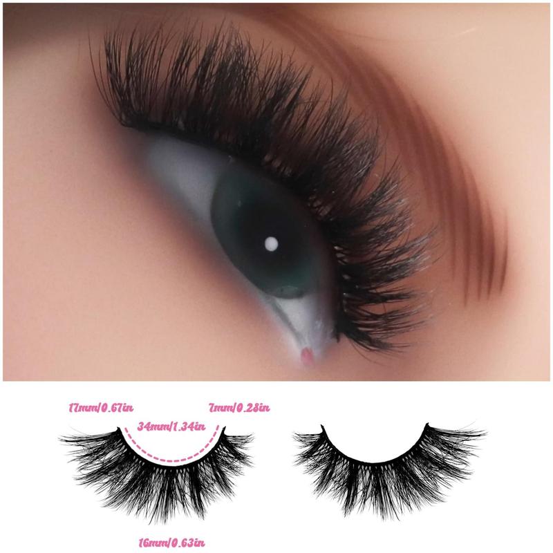 Christmas Long Fluffy False Eyelashes, Wispy Look Faux Cluster Lashes, Natural Curling Mini Makeup Strip Lash Extensions, Falsies Eyelashes, Full Volume Eyelash for Lashes Extensions, Spider Lashes, Russian Lash Artist Lashes, Fall, Eyelash Extensions Kit