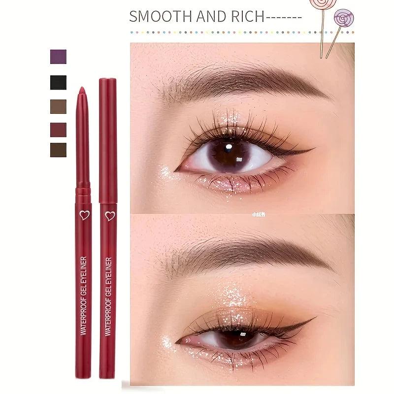 5 Colors Eyeliner Pencil Smooth Waterproof Eyeliner Gel Long-lasting Blue Black Brown Soft Easy Wearing Eyeliner Pen New