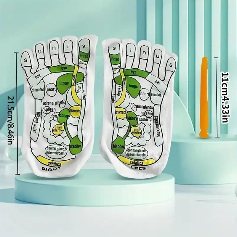 Foot Massage Socks Set, 3 Counts set Foot Massage Socks & Massage Stick, Foot Acupoint Manual Massage Tools for Foot Care, Body Care, Home Products