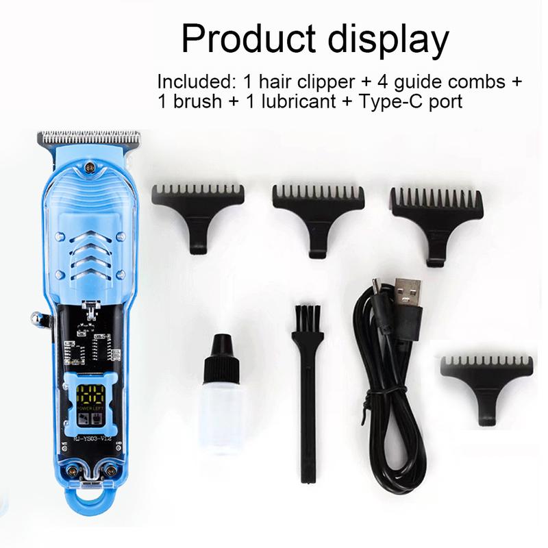 Electric Hair Clippers for Men, Multi- functional Rechargeable Hair Trimmers, Professional Body Hair Trimmers, Barber Clippers Hair Cutting Kit, LED Display, Powerful And Safe, Hair Styling Tools, Gifts for Men , Hair Trimmers & Clippers ，Christmas Gifts