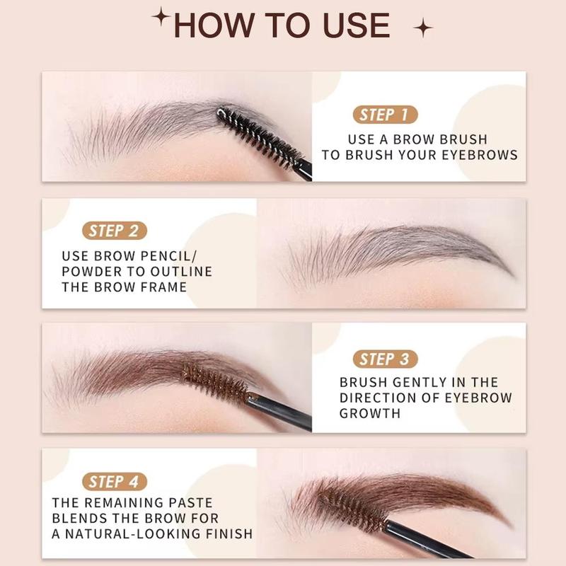 Long-lasting Tinted Brow Mascara, 4 Counts set Waterproof Eyebrow Tinting Paste, Eyebrow Makeup Products for Women & Girls