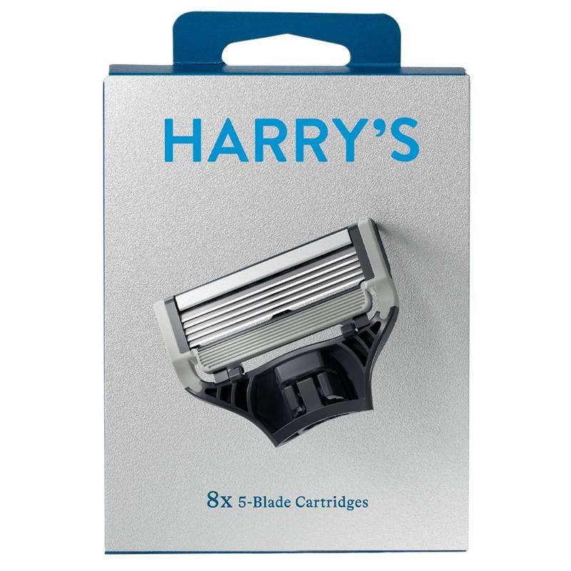 Harry's Men's 5-Blade Razor Blade Refills, 8 Count