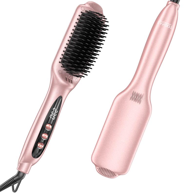 Landot Hair Straightener & Smoothing Brush Heated Straightening Brush | QF-S200 | Comfort Salon