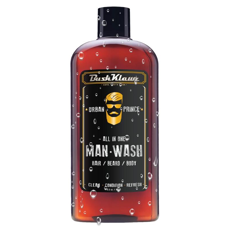 BushKlawz Man Wash All in One 3 in 1 Conditioning Hair Beard Body Wash Conditioner For All Hair and Skin Types in 4 Unique Scents Ball Wash Sensitive Area Wash Aloe Argan Blend Body Care Fragrance PH Balanced Scented Cologne Jasmine Lavender Cleanser