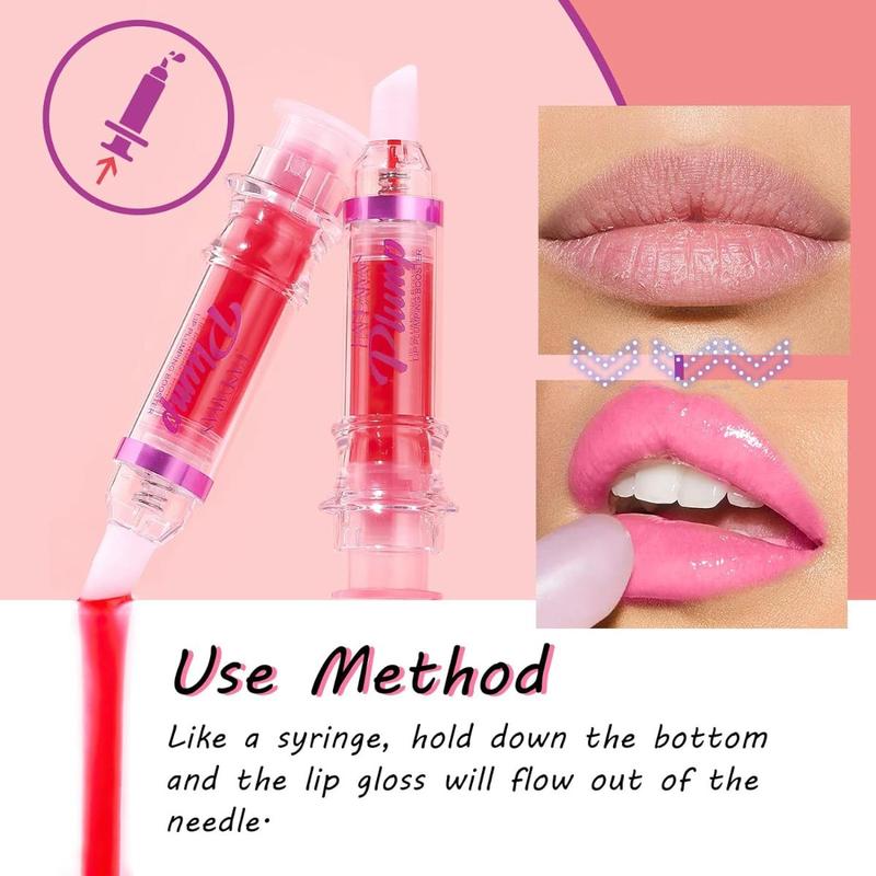 Handaiyan Lip Plumper Gloss with Peppermint Extract – Nourishing, Long-Lasting Lip Gloss for Fullness & Shine | Mixed Color Lip Care for Women