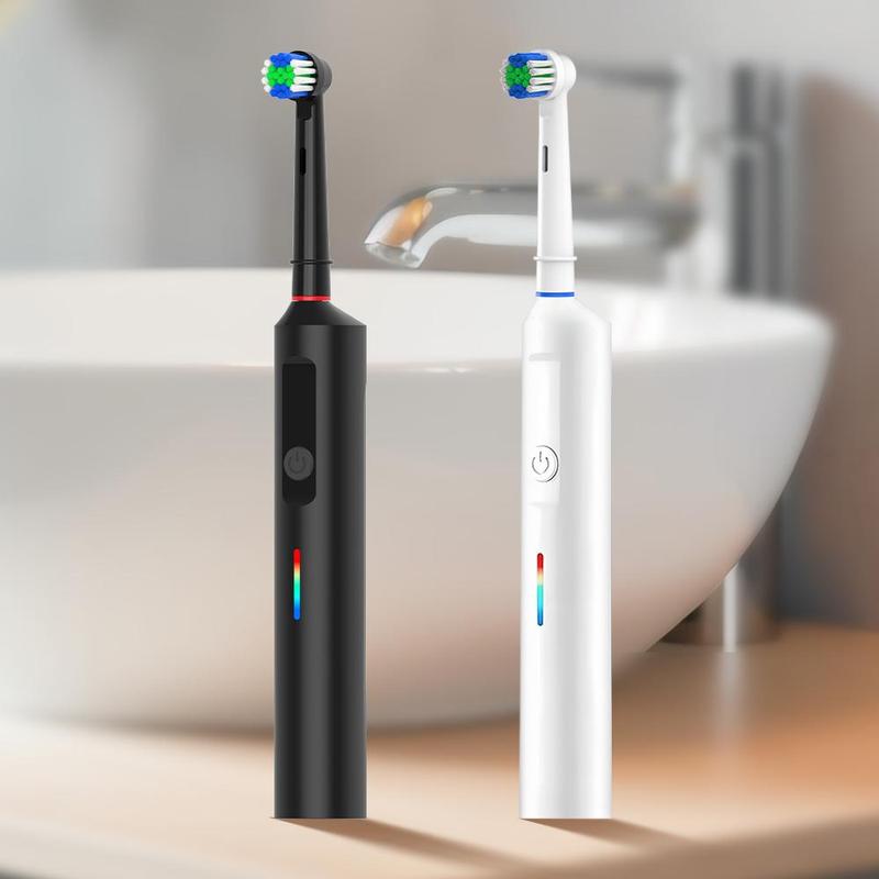 Electric Toothbrush Set, 1 Box Rechargeable Rotating Electric Toothbrush & Replacement Brush Heads & Travel Case, Intelligent Toothbrushes for Adults