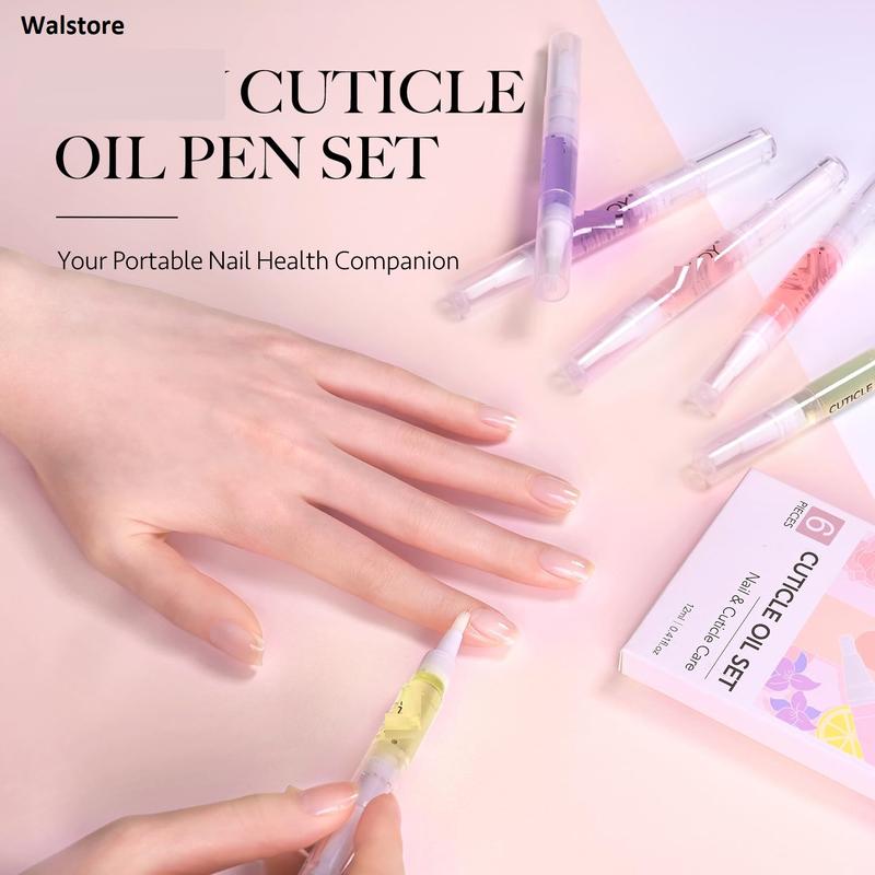 Cuticle Oil Pen Set with Vitamin E for Nourished and Revitalized Nails Professional Nail Growth Treatment & Repair Nail Care Kit Nail Art By Walstore