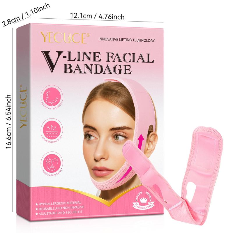 V Line Facial Bandage, 1 Box Face Lifting & Tightening Bandage, Soothing & Breathable Facial Smoothing Bandage, Facial Skin Care Tool for Women, Christmas Gift