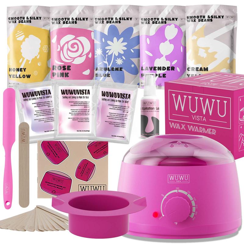 Professional Waxing Kit, 1 Set Waxing Warming Pot & Tool Accessories for Women & Men Full Body All Skin Types Home Use