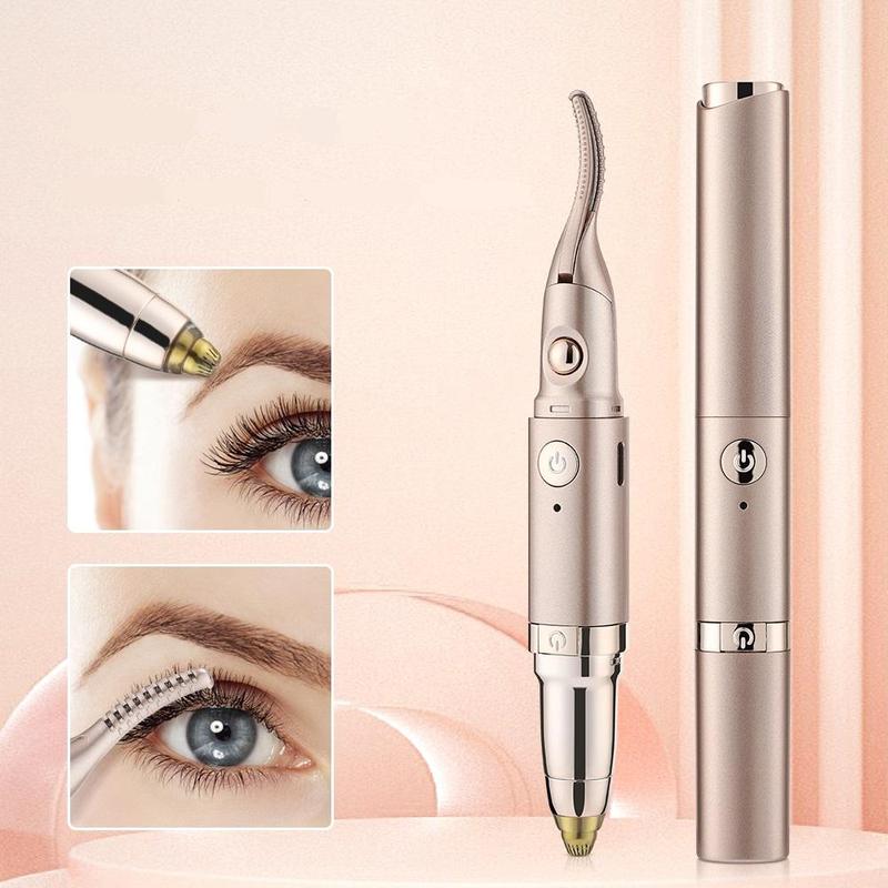 2 in 1 Electric Eyelash Curler, 1 Count Rechargeable Eyelash Curler & Eyebrow Trimmer, Professional Makeup Tools for Women