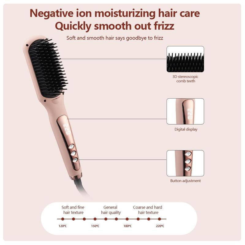 Hair Straightening Comb, Hair Straightener Brush, Hair Styling Tool for Women, Professional Hair Styling Tool for Home & Salon Use