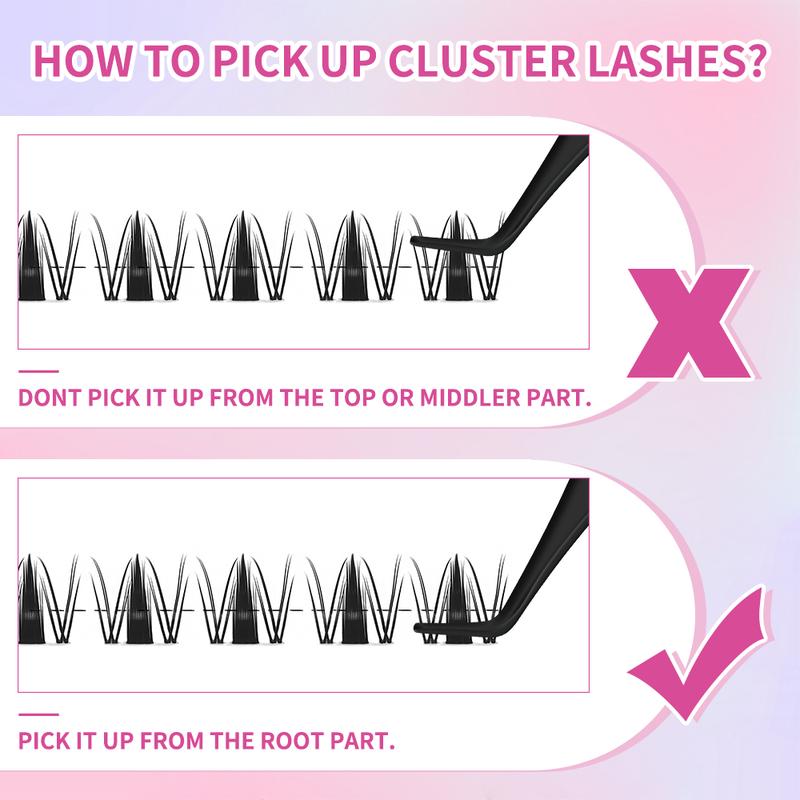 uCoolMe Lashes Short Fairy DIY Lashes Cluster For Girls Manga Lash Extension Kit Short Length 8-14mm DIY Individual Lashes Clusters Kit Long Lasting and WaterProof Lash Bond & Seal Lash Remover For Beginner Friendly At Home