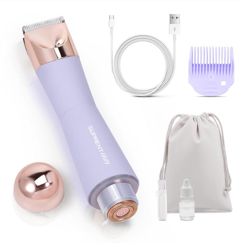 SUPRENT All in 1 bikini trimmer for women & Eyebrow trimmer & nose trimmer -Washable Hair Clippers for body Trimmer, Smooth trimmer for women gifts for mom birthday gifts for women