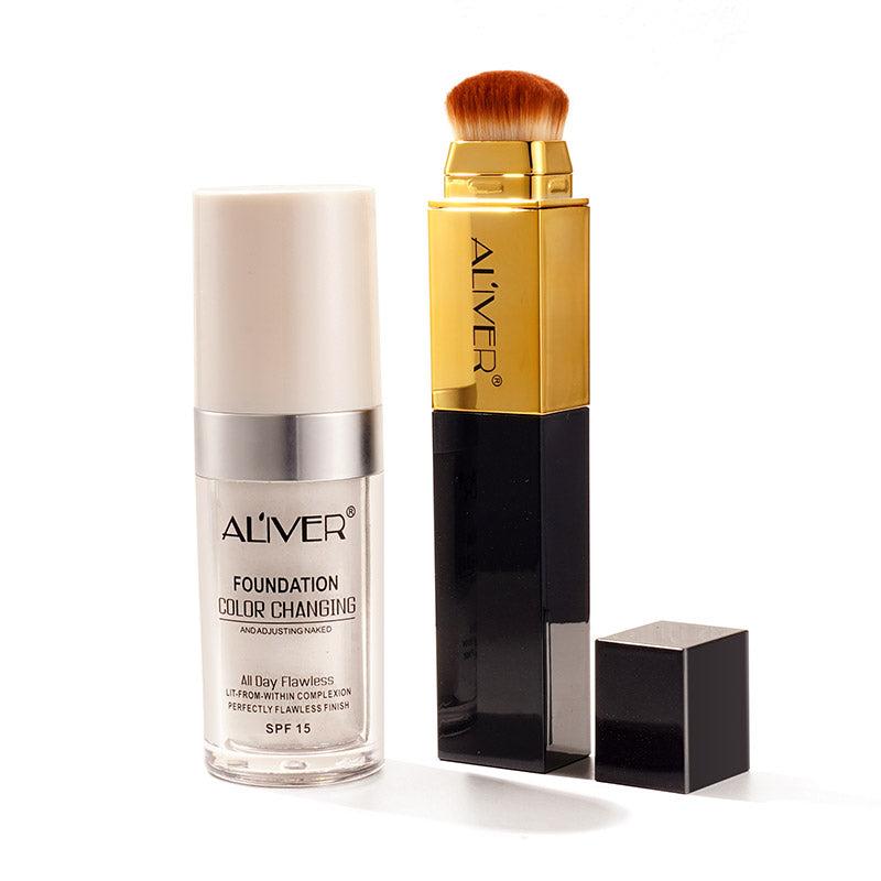 ALIVER Flawless Colour Changing Foundation Concealer Cover Cream Sets Makeup Cosmetic