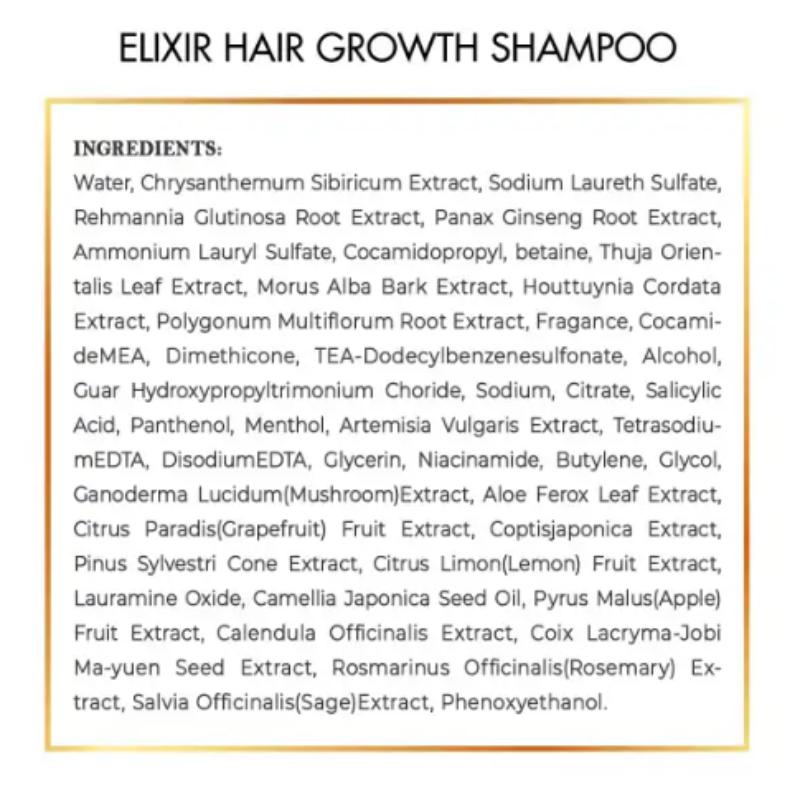 Coco March Elixir Shampoo Conditioner Hair Growth Bundle, Plant-Based Chemical Free Grow and Glow Haircare Kit, 16.9 fl oz Cleansing Flower