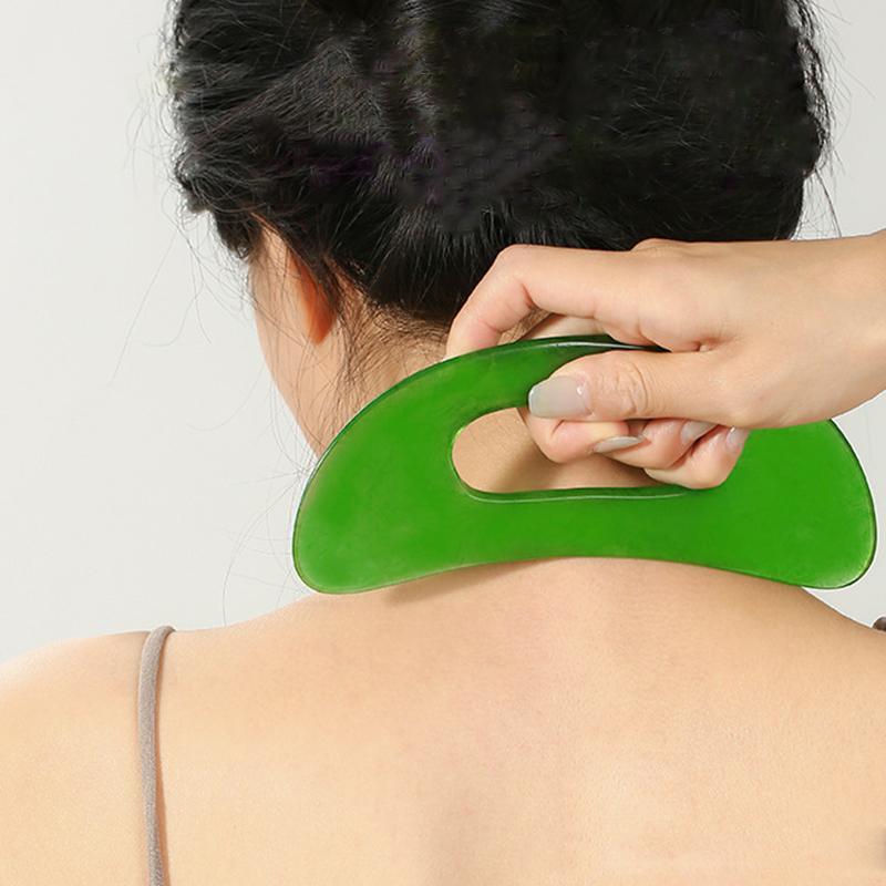 Large Gua Sha Massage Tool with Handle, Lymphatic Drainage Massager, Face and Neck Gua Sha Board, Face Massager, Body Shaping Gua Sha Tool