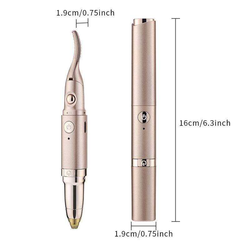 2 in 1 Electric Eyelash Curler, 1 Count Rechargeable Eyelash Curler & Eyebrow Trimmer, Professional Makeup Tools for Women