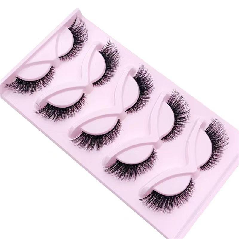 Wispy Faux Cluster Lashes, Natural Curling Eye Makeup Strip Lashes for Lash Extensions, Volumized Fake Lashes for Women & Girls Eye Makeup Enhancement