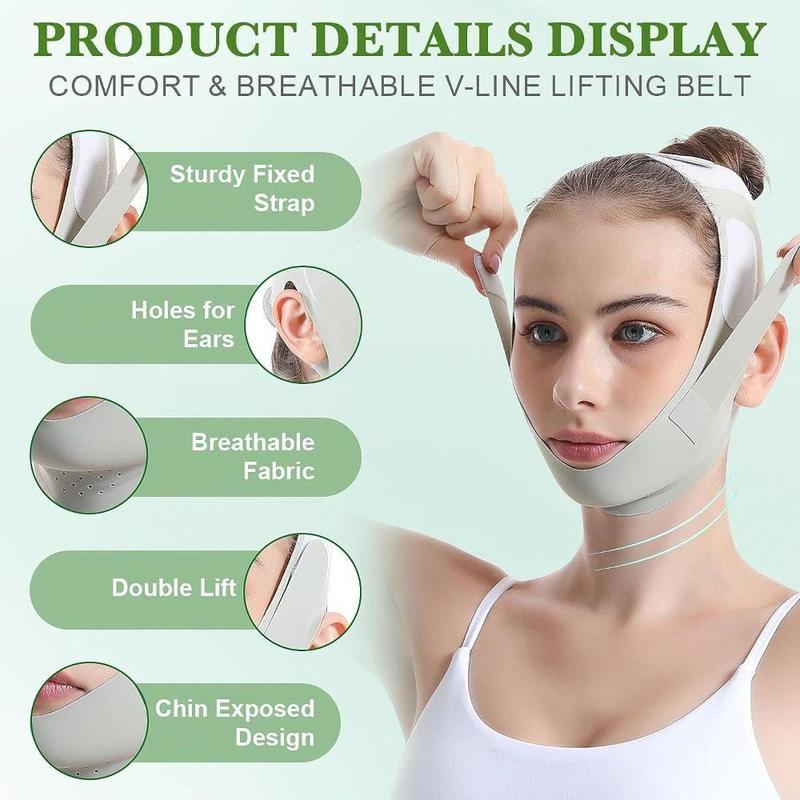 V-shaped Face Lifting Band, Reusable Face Lifting Band, Face Lifting Band, Double Chin Reducer, Comfortable and Reusable, Suitable for Summer, Christmas Gift