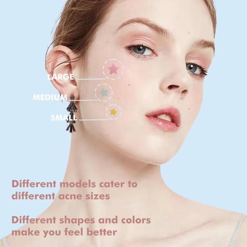 Colorful Star Shaped Acne Patch, 560pcs box Hydrocolloid Acne Cover Patch, Facial Skin Care Product for Women & Men, Christmas Gift