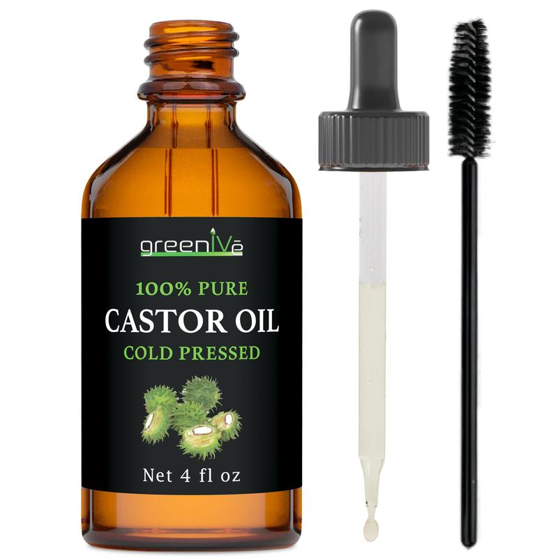 GreenIVe - 100% Pure Castor Oil - Cold Pressed - Hexane Free - Exclusively on  (4 Fl Oz (Pack of 1))