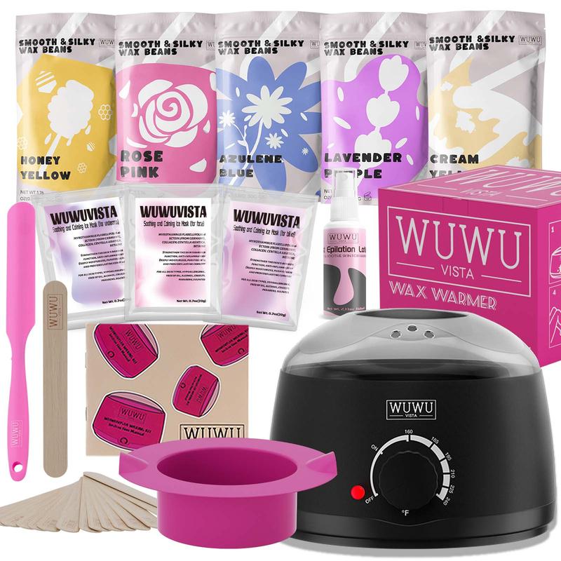 Professional Waxing Kit, 1 Set Waxing Warming Pot & Tool Accessories for Women & Men Full Body All Skin Types Home Use