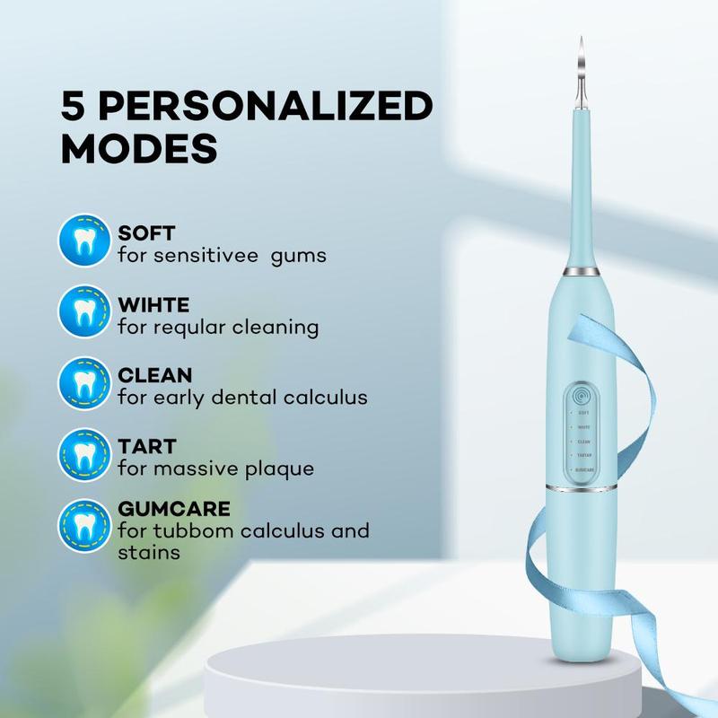 Electric Dental Care Set, 1 Set Rechargeable Waterproof Electric Dental Cleaner & Accessories, Oral Care Product for Home & Travel