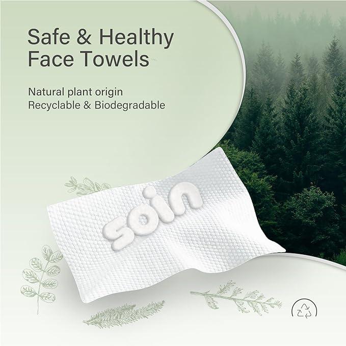 Unifree  Face Clean Towels, 100% Plant Fiber & Biodegradable  Dry Wipes I FacialTowelsl 4 or 8 or 16 pack Value Pack, 240-960 Count,Towel ,Absorbent, Reusable, Soft, ComfortSkincare