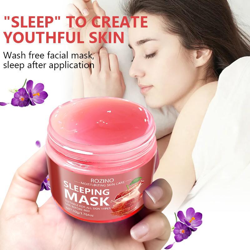 Apple Sleeping Mask, Moisturizing & Smoothing Facial Mask, Wash Free Facial Mask, Skin Care Product for Women & Men