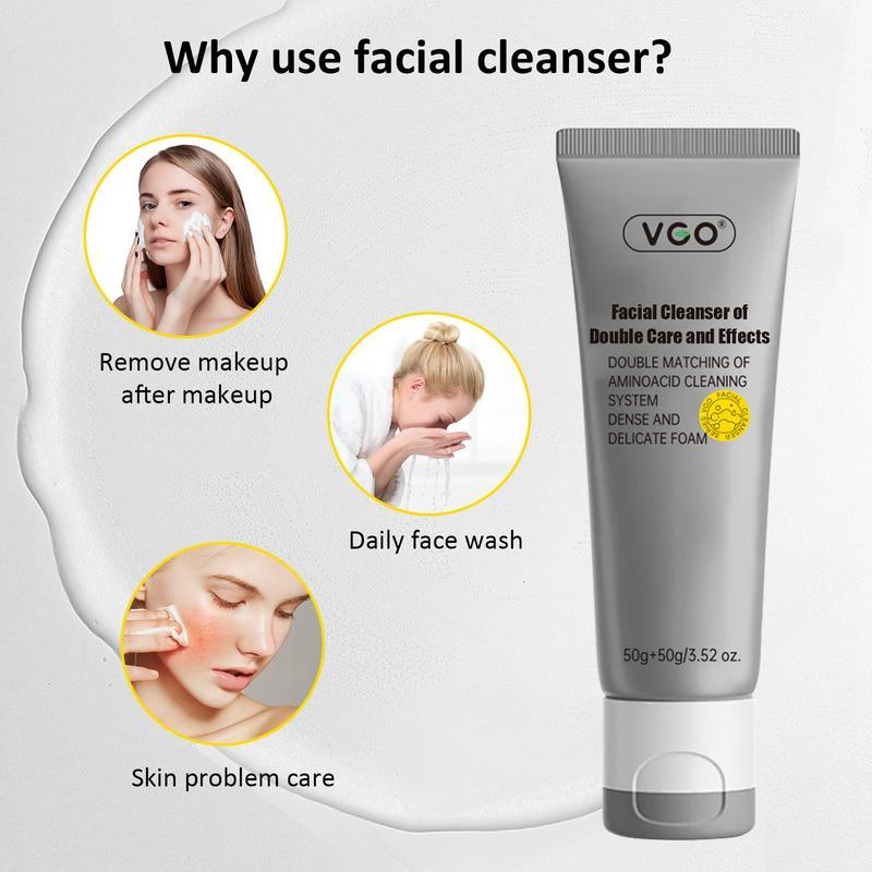 VGO-Vitamin C Serum, Moisturizer, and Facial Cleanser Set Cleansing Moisturizing Suitable for sensitive skin-Live Skincare Radiance-A Comfort Skin Repair