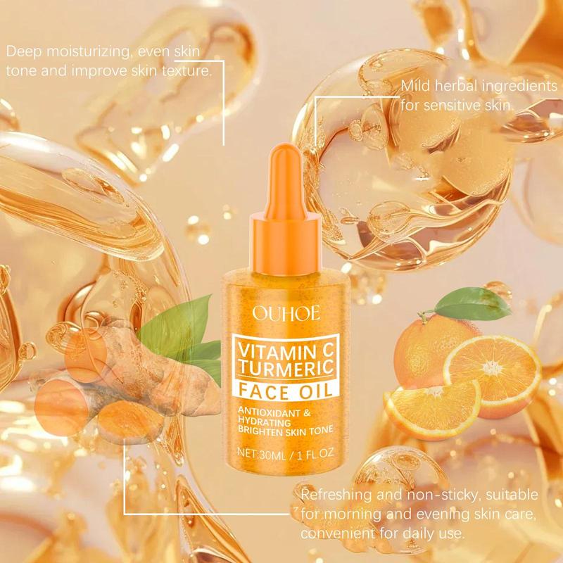 Vitamin C Face Oil, 2 Boxes Moisturizing & Hydrating Facial Essential Oil, Brightening Face Oil, Daily Skincare Product for Women & Men