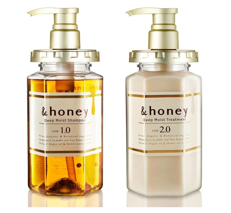 & Honey Deep Moist Shampoo 1.0 &treatment 2.0 set（440ml+445g） Cleanser Conditioner Haircare Hydrating honey shampoo moisturizing any