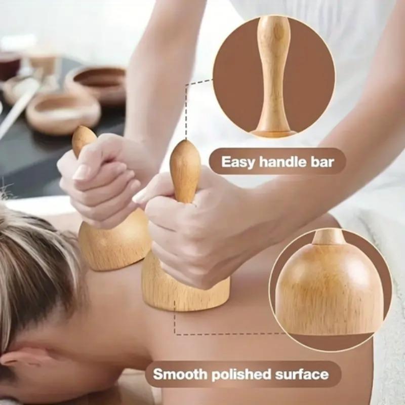 Wooden Massage Tool Set, 6 Counts set Manual Massage Tools, Muscle Relaxation Tool for Women and Men, Body Care Tool for Home & Spa