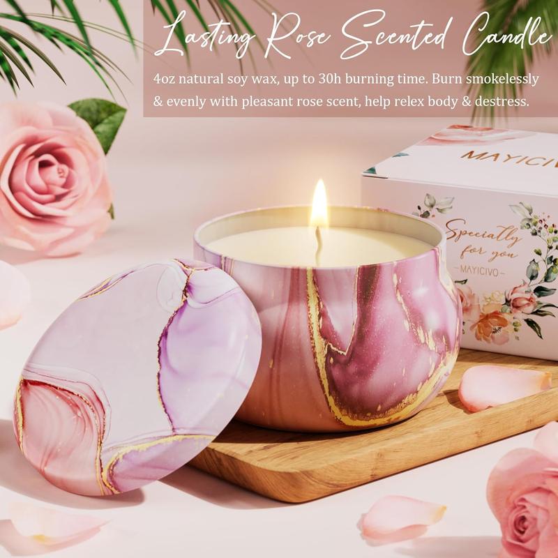 Birthday Gifts for Women Self Care Gifts Get Well Soon Gifts, Rose Relaxing Spa Gifts Basket Care Package w  Luxury Flannel Blanket, Unique Christmas Gifts Idea for Mom Her Best Friends Sister Wife