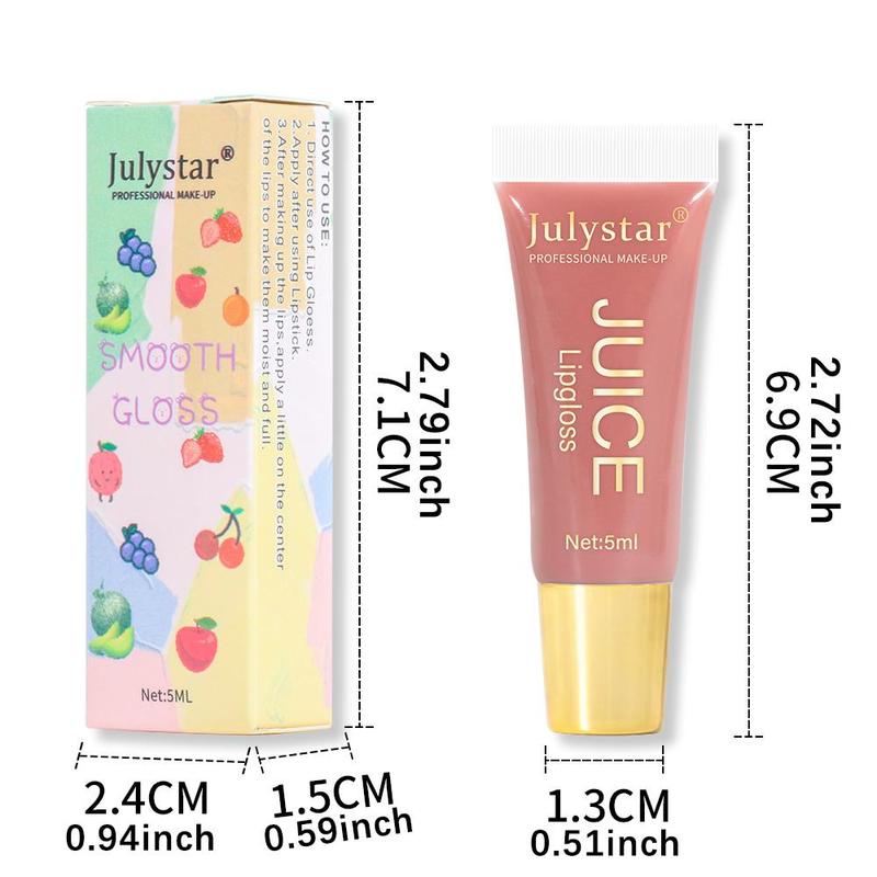 Fruit Flavored Moisturizing Lip Gloss, Long Lasting Tinted Hydrating Lip Gloss, Plumping  Glossy Lip Oil Lip Stick for All Occasions, Summer Gift, Lip Care Cosmetic, Prettygirlglaze, Fall Gift Strawberry Makeup