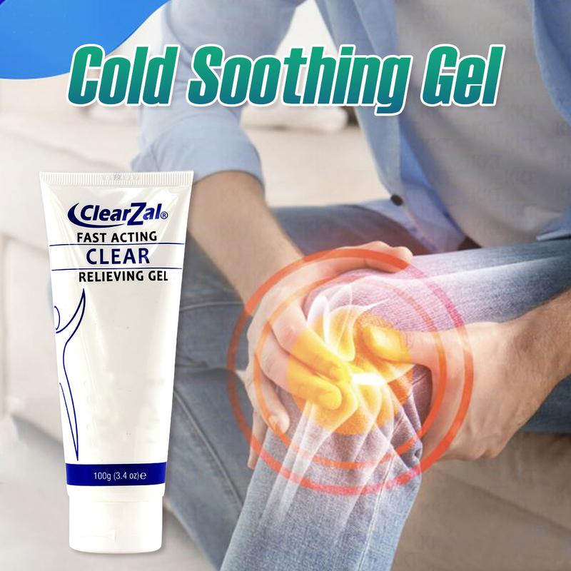 Clearzal Instant Soothing Cooling Gel 100g, Muscle Revival Body Gel, Cooling with Menthol and Frankincense, Helps Relieve Muscle Tension , Relax your waist, legs, knees, shoulders and neck to relieve fatigue, Sports Soothing Cooling Gel [YW]