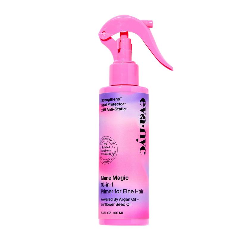 Eva NYC Mane Magic 10-in-1 Primer for Fine Hair, Heat Protectant Spray, 5.4 fl oz